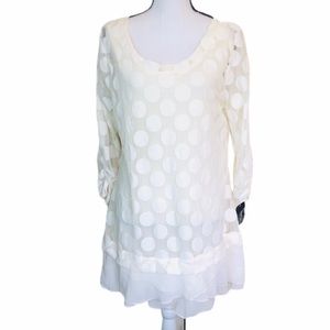 Style & Co white polka dot dress